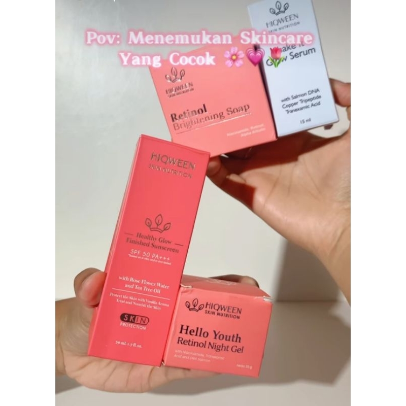 hiqween paket bundling glowing penghilang flek