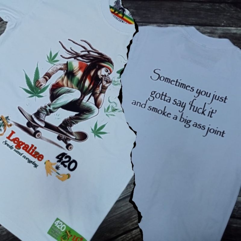 KAOS 420 LEGALIZE BAJU  LGN ORIGINAL ROOTS STUFF