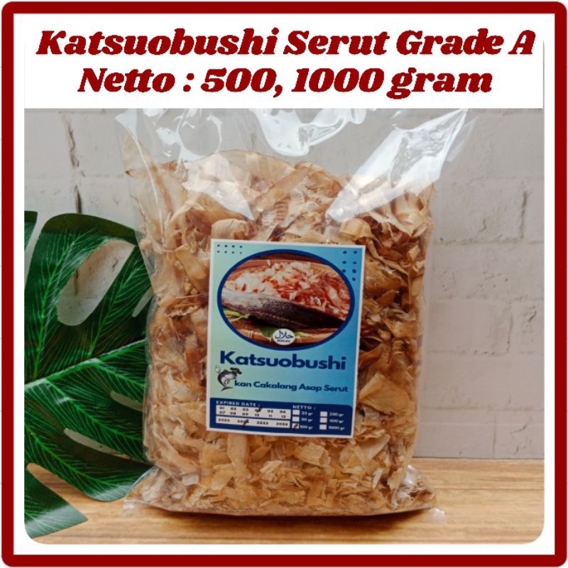 

Katsuobushi Grade A Kemasan 500-1000 gr / 100% Daging ikan cakalang Asap serut / bonito flakes grade A HALAL