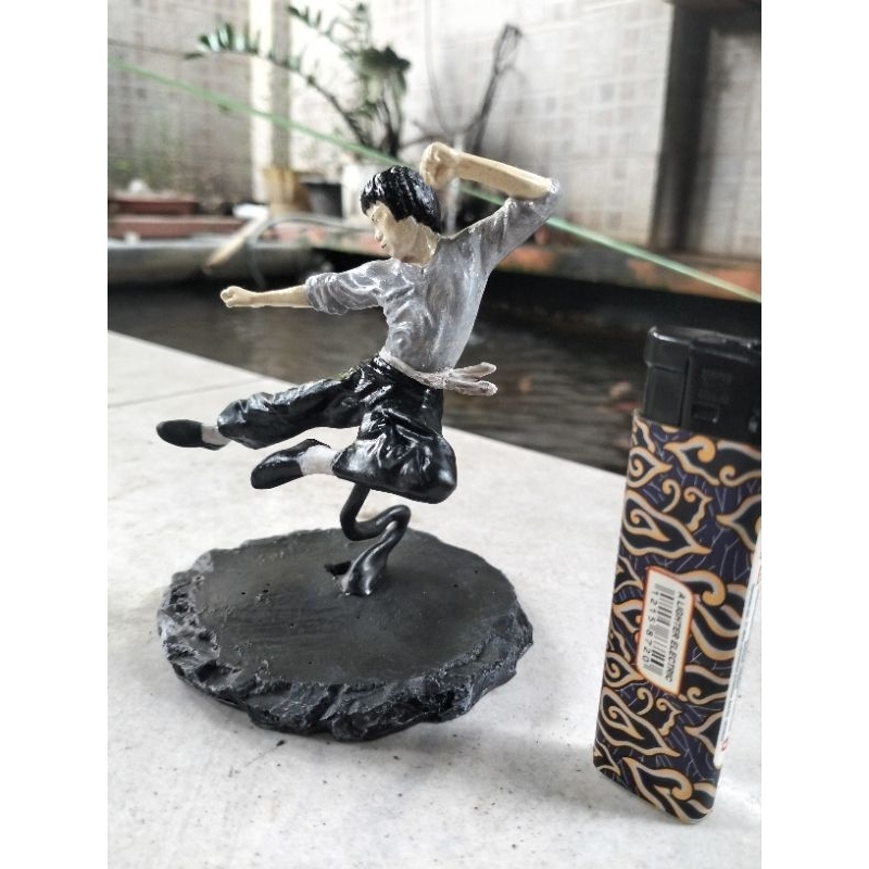 TERMURAH  Patung Figure Bruce Lee kungfu hiasan pajangan bonsai