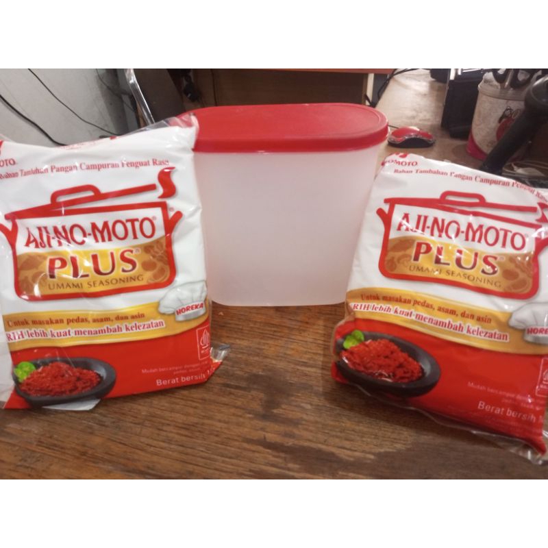 

Ajinomoto plus 1kg 2pcs berhadiah toples bumbu