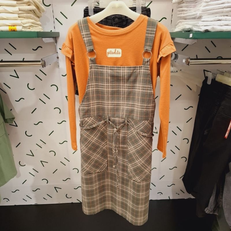 Pito Dito Overall One Set Setelan Anak Perempuan Original New
