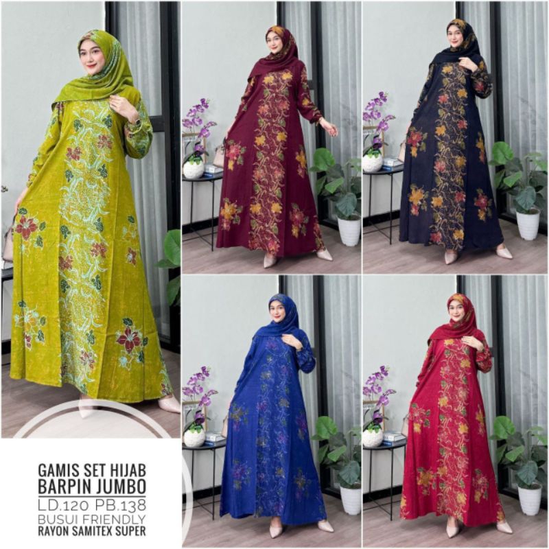 SET HIJAB SET GAMIS ETHNIC, KAFTAN KRINGKEL AIRFLOW, GAMIS MIDI FUJI PELANGI, SUSUN LIMA, GAMIS PREM