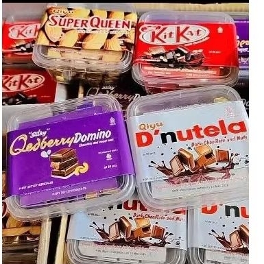 

Coklat VIRAl, COKLAT MINI, Coklat Home Made Coklat QEdberry, KATKAT, SUPERQUEEN, D'NUTELA isi 50 pcs