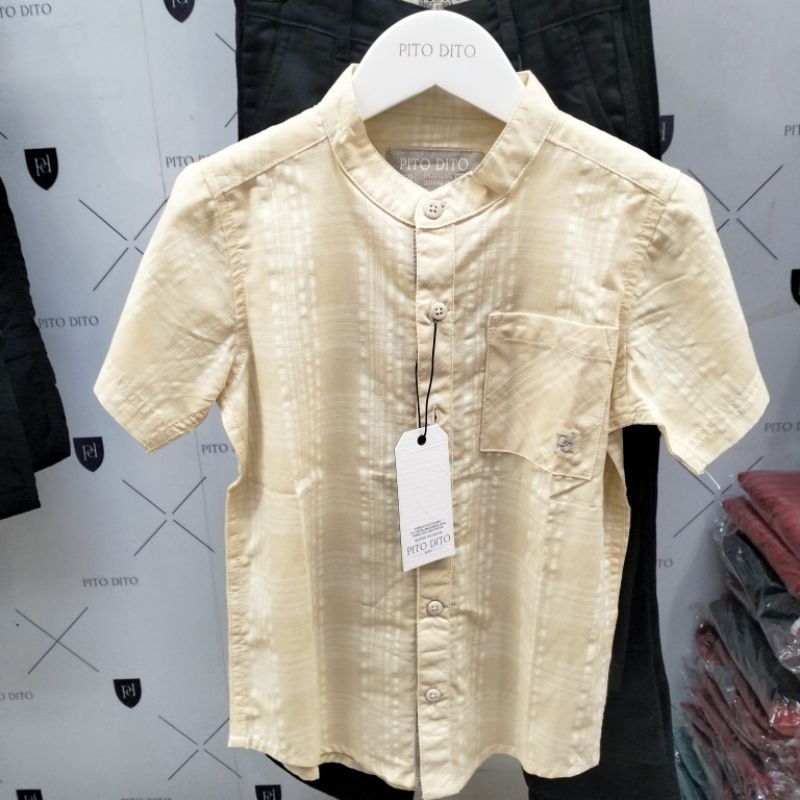 Pito Dito Kemeja Anak Laki Laki Kerah Koko Lengan Pendek Original