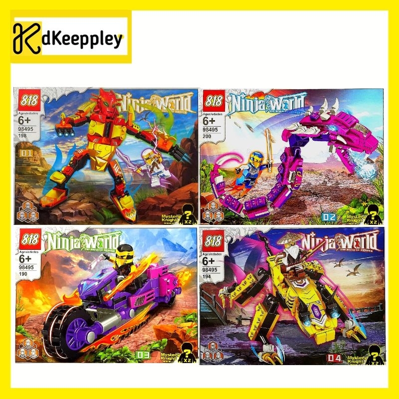 dKeeppley Mainan anak balok susun brick block ninja series kai jay cole sensei wu