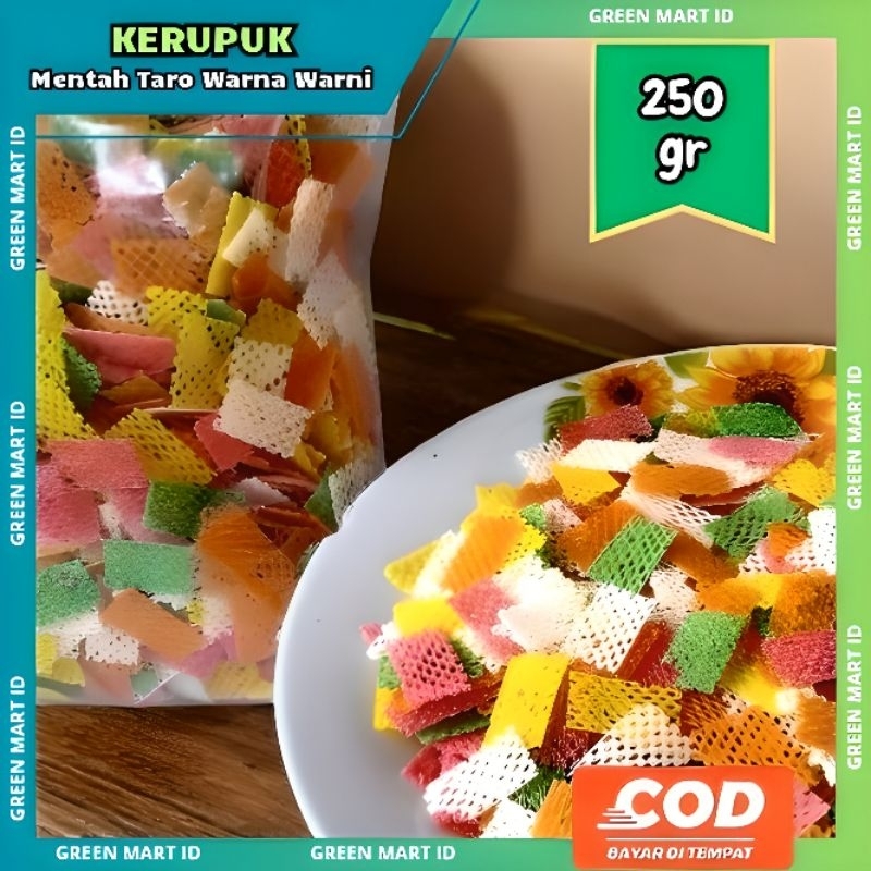 

Kerupuk Mentah Model Taro Warna-warni (250g)