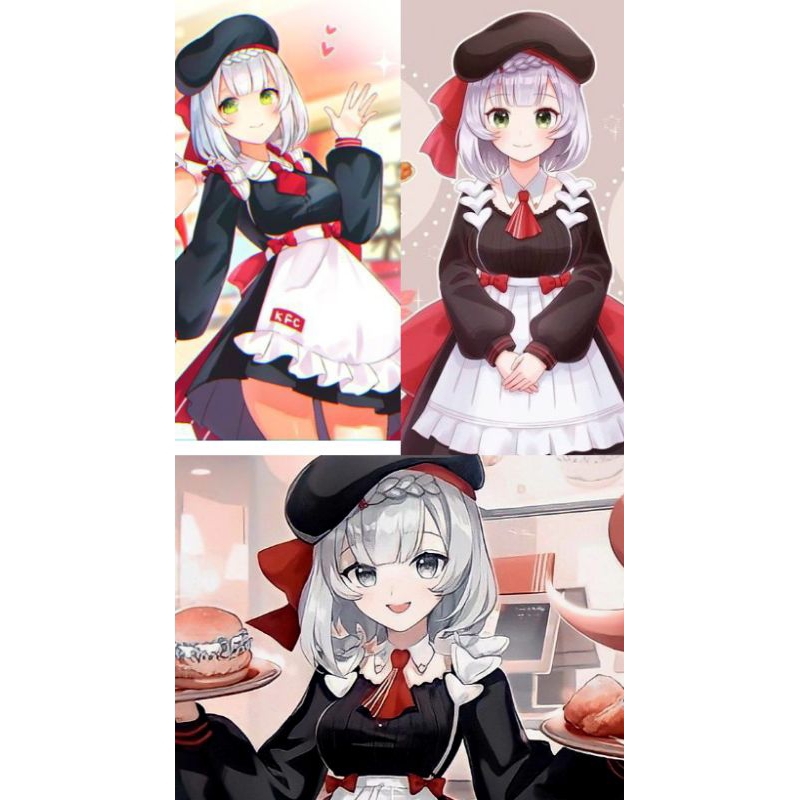 [ READY KIRIM ] WTS Maid Noelle KFC collab kostum costum/cosplay
