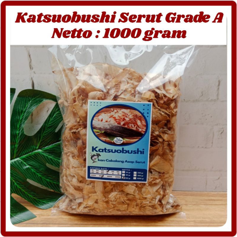 

Katsuobushi Grade A Kemasan 1kg /1000 gr / Katsuobushi / Ikan Cakalang / Ikan Serut / Ikan Asap Serut / Taburan Takoyaki Onomiyaki / Bonito flakes HALAL