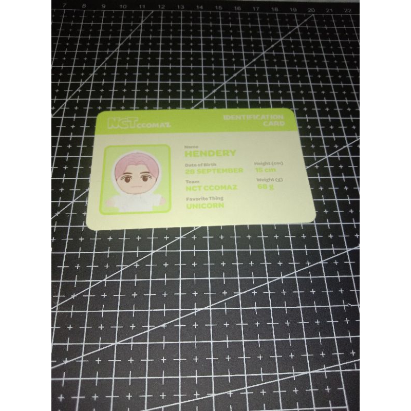 PC ID CARD HENDERY NCT CCOMAZ