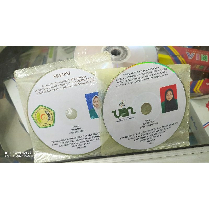 Burning data CD R tugas akhir skripsi label cd