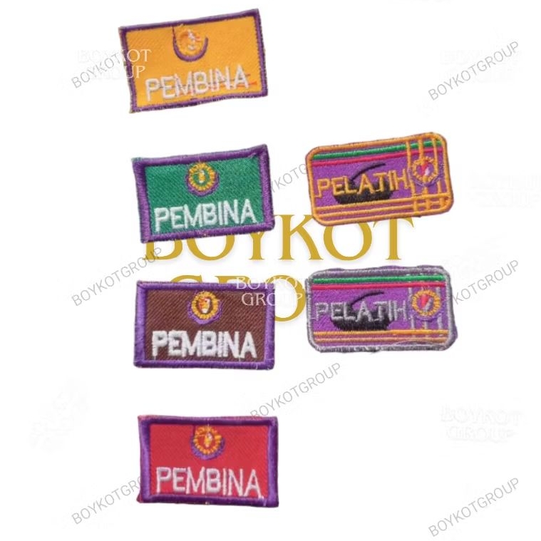 badge pembina bordir bet bordir pembina pramuka badge pelatih pramuka