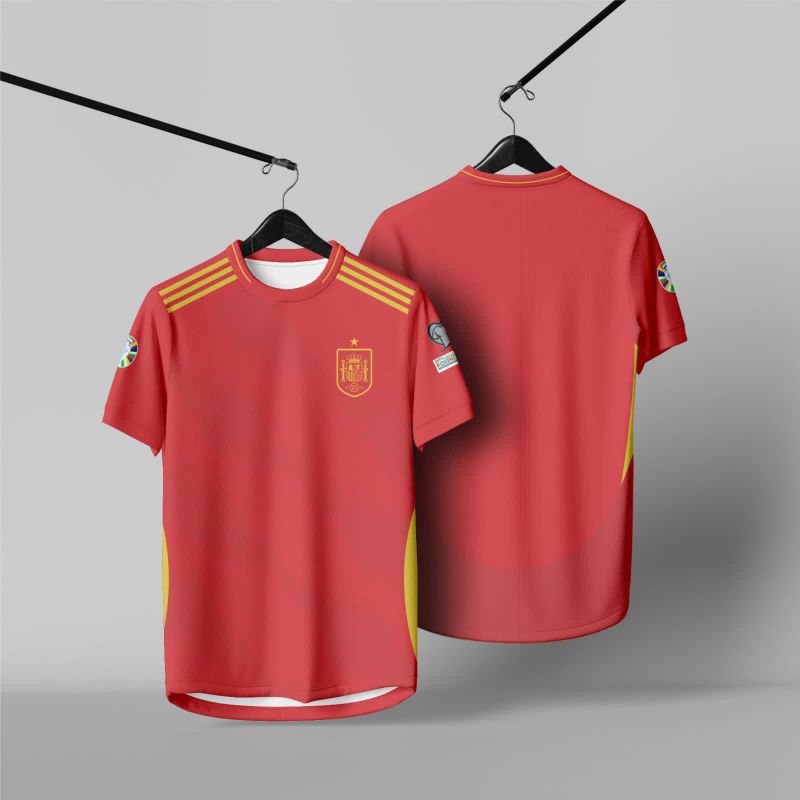 JERSEY SPANYOL 2012 FULL PRINTING GRATIS NAMA DAN NOMOR PUNGGUNG