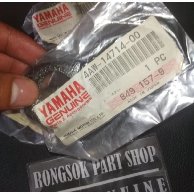 perpak gasket sambungan knalpot yamaha v75 v80 v 75 v 80 ori asli japan nos