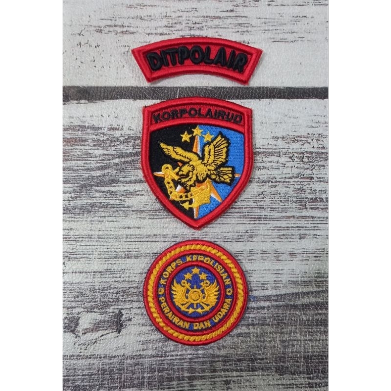 bet bordir atribut polri 1 Set bordir KORPOLAIRUD,DITPOLAIR,RODA POLAIRUD polri timbul