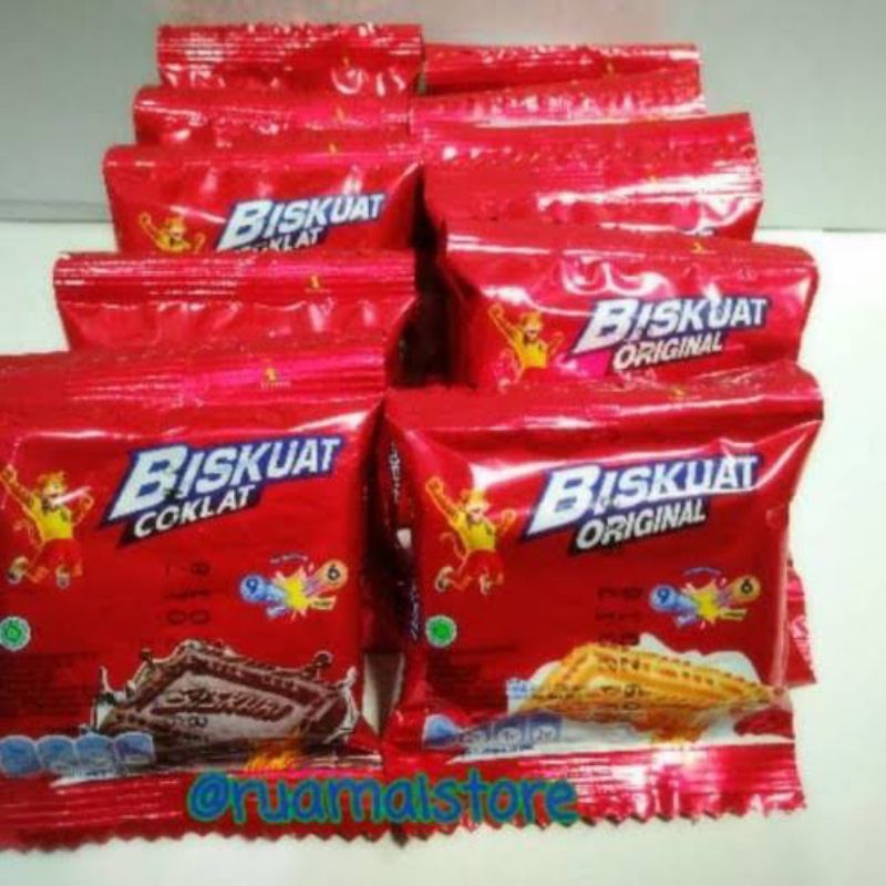 

Biskuat Biskuit Susu Mini 1 Renteng Isi 20x7g Rasa Original dan Cokelat