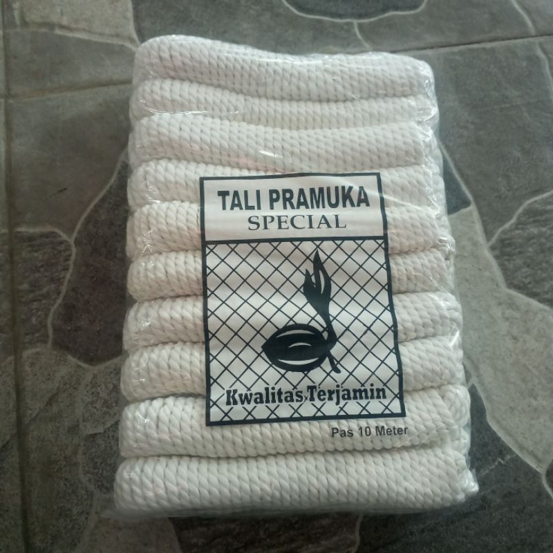 

Tali Pramuka serat 10M tepat 10 biji serat tekuk