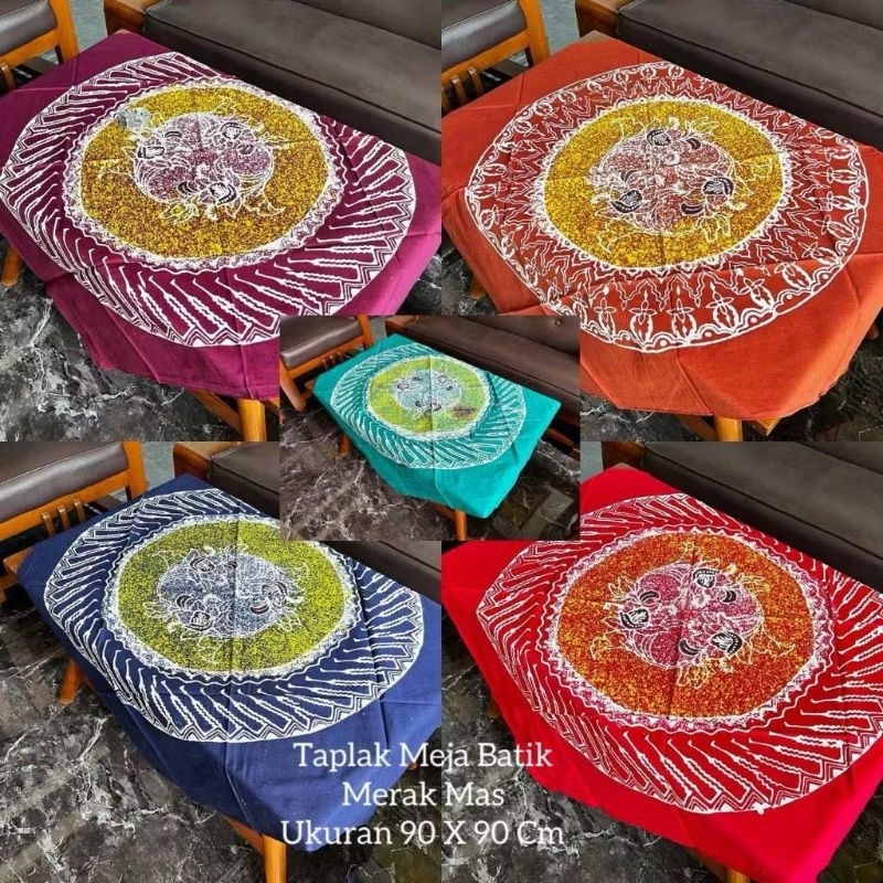TAPLAK MEJA BATIK CAP HANDMADE |  KAIN BATIK /TAPLAK MEJA BATIK MERAK MANIS / MERAK MAS SOLO