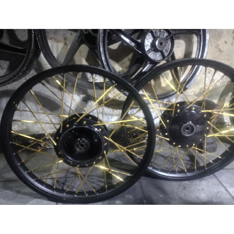 Velg jari-jari Ring'17 Black Emas Astrea Grand legenda Supra lama prima PNP { second berkualitas }