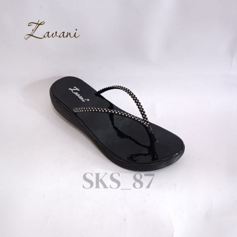 sandal wedges//sandal wanita hak 3cm//sandal jepit wanita