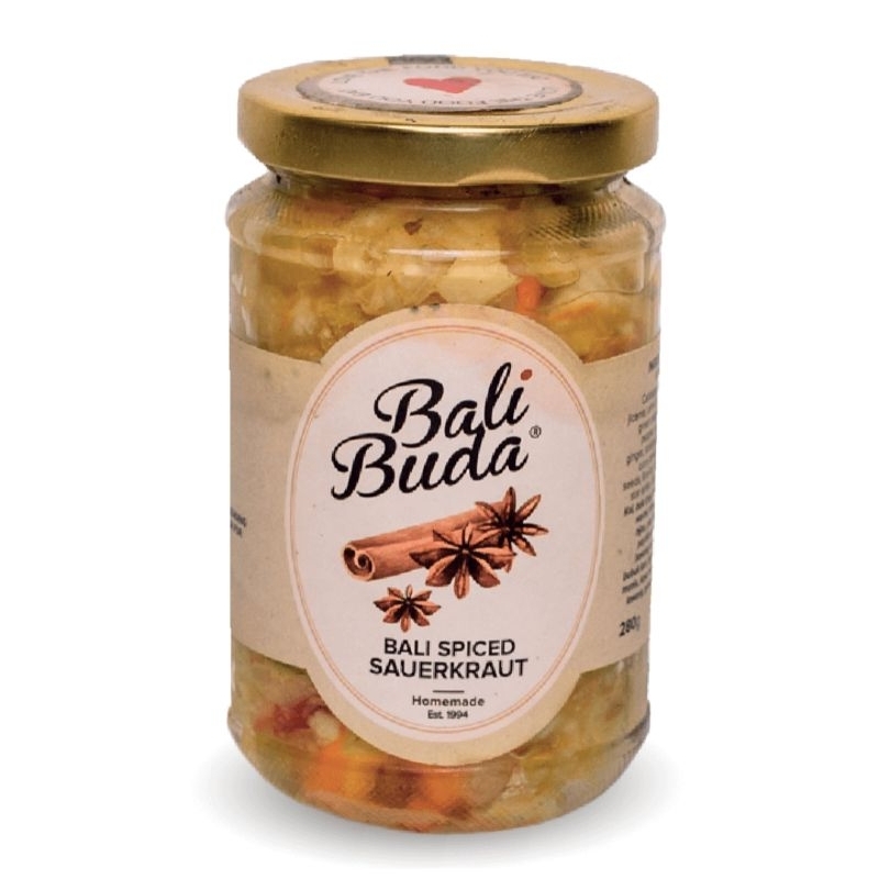 

Bali spiced sauerkraut asinan Bali buda probiotik isian sandwich salad organik vegan oleh oleh Bali jastip Bali