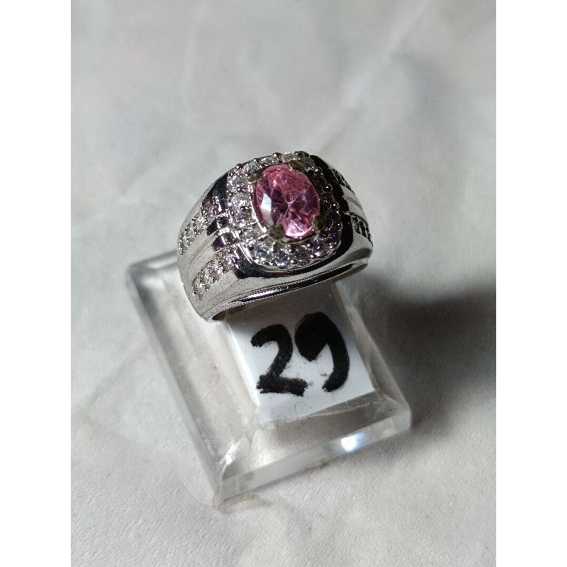 pink topas ring semi perak