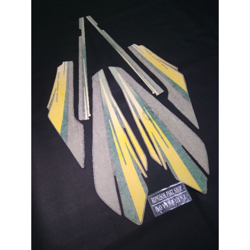 striping stiker sticker lis honda glpro gl pro hijau kuning ori asli