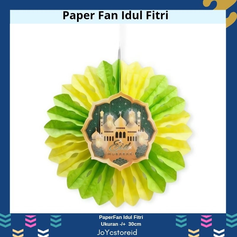 Hiasan Gantung Idul Fitri Paperfan | Dekorasi Lebaran Idul Fitri | Ornamen Idul Fitri