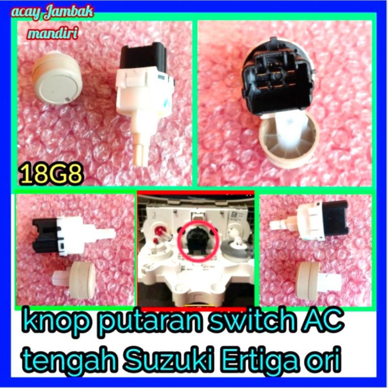 knop switch putaran ac dasboard mobil Suzuki ertiga