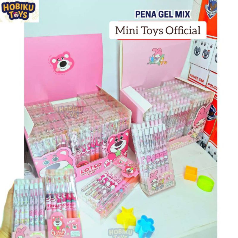 

Pulpen Gel Pena Lotso Stawberry Bear Isi 12 Pcs Pulpen Pelajar dan Kantor