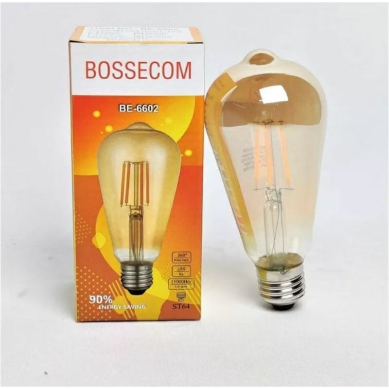 Lampu Filamen LED 4 Watt/Lampu Cafe BossecomBE-6602 Cahaya kuning