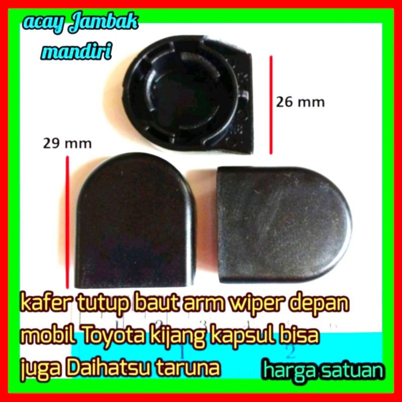 kafer tutup baut arm wiper kaca depan mobil Toyota kijang kapsul