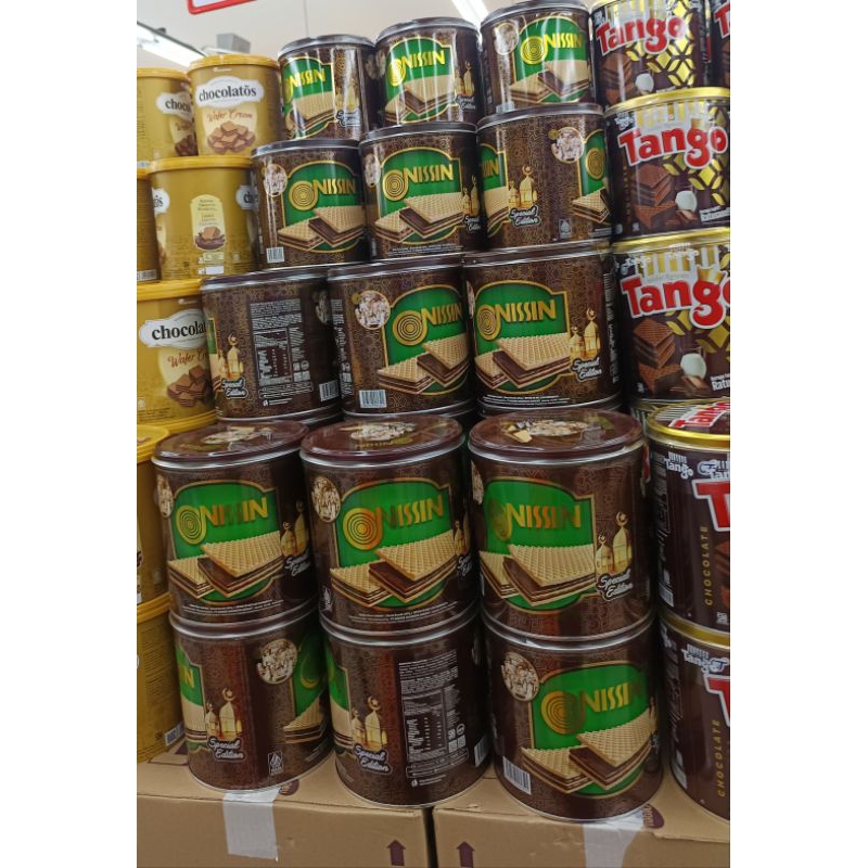 

wafer coklat nissin kemasan kalengspecial edition berat bersih 267 gram