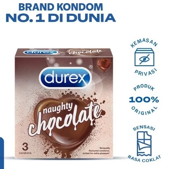 Durex Naughty Chocolate Kondom 3 Original Rasa Coklat
