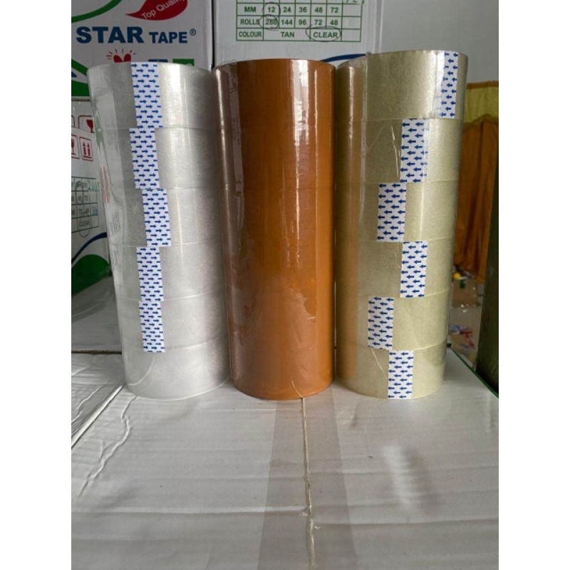 

Lakban 72 Yard -100 YARD x 45 mm TAN COKLAT ( PER 6 PCS) Star Tape