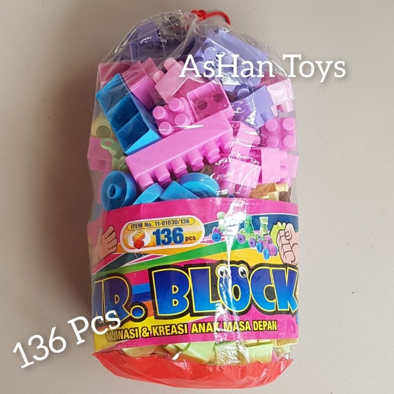 Mainan Edukasi Leggo Blocks,Lego Blocks isi 136 Pcs,MR  Block