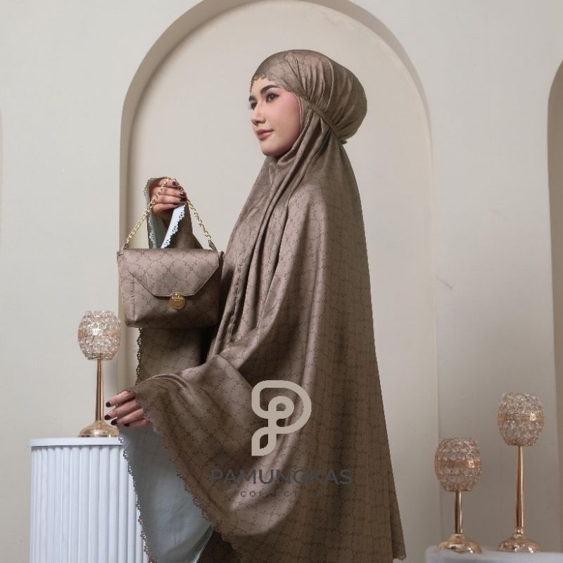 Mukena Traveling //Mukena Armany silk 2in1 /mukena silk premium
