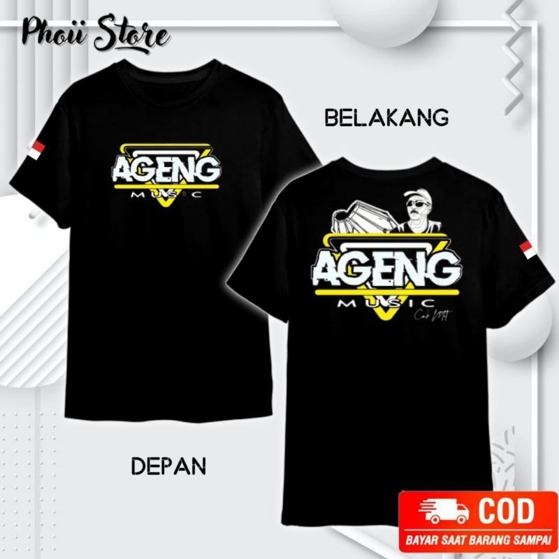 Kaos Distro Ageng Musik Baju Dangdut Koplo Baju Pria Wanita~FreeSticker