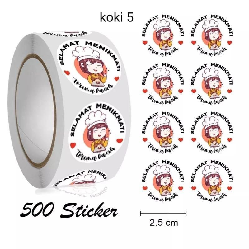 

Stiker Terima kasih / selamat menikmati 2.5 isi 500