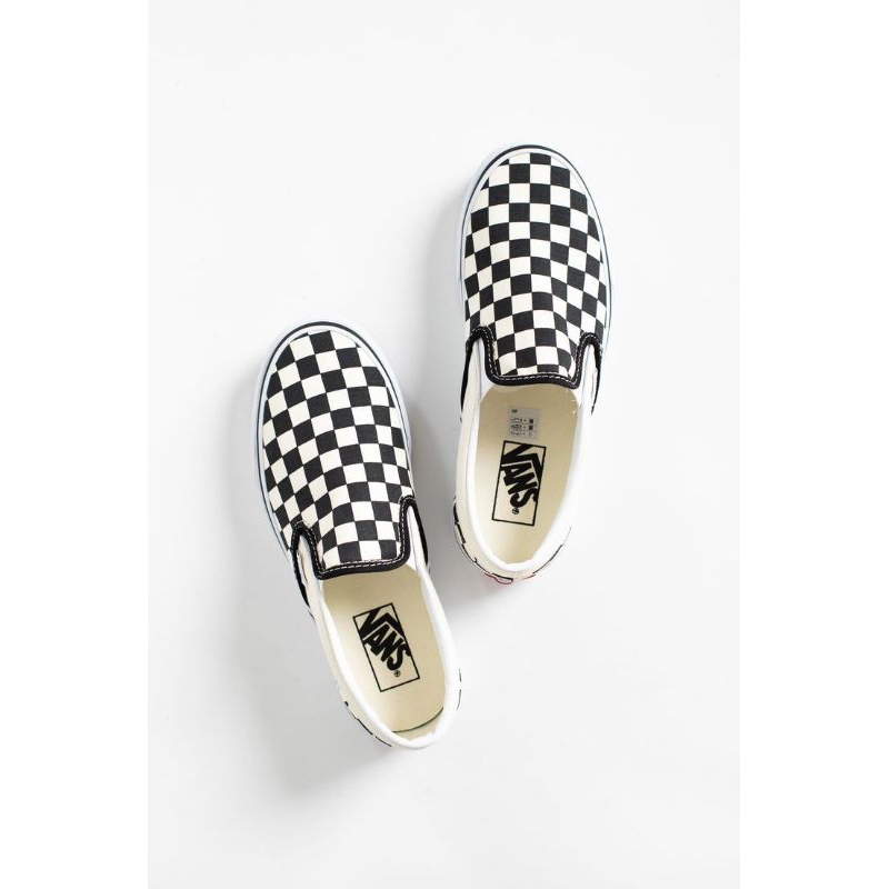 Vans Slip on hitam putih kotak kotak ori 100%
