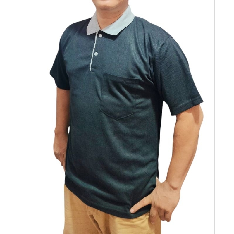 Kerah polos saku pria dewasa polos shirt polo