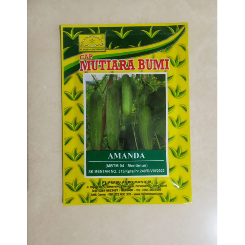 RB BIBIT BENIH TIMUN LALAP HIJAU AMANDA ISI 20 GRAM CAP MUTIARA BUMI