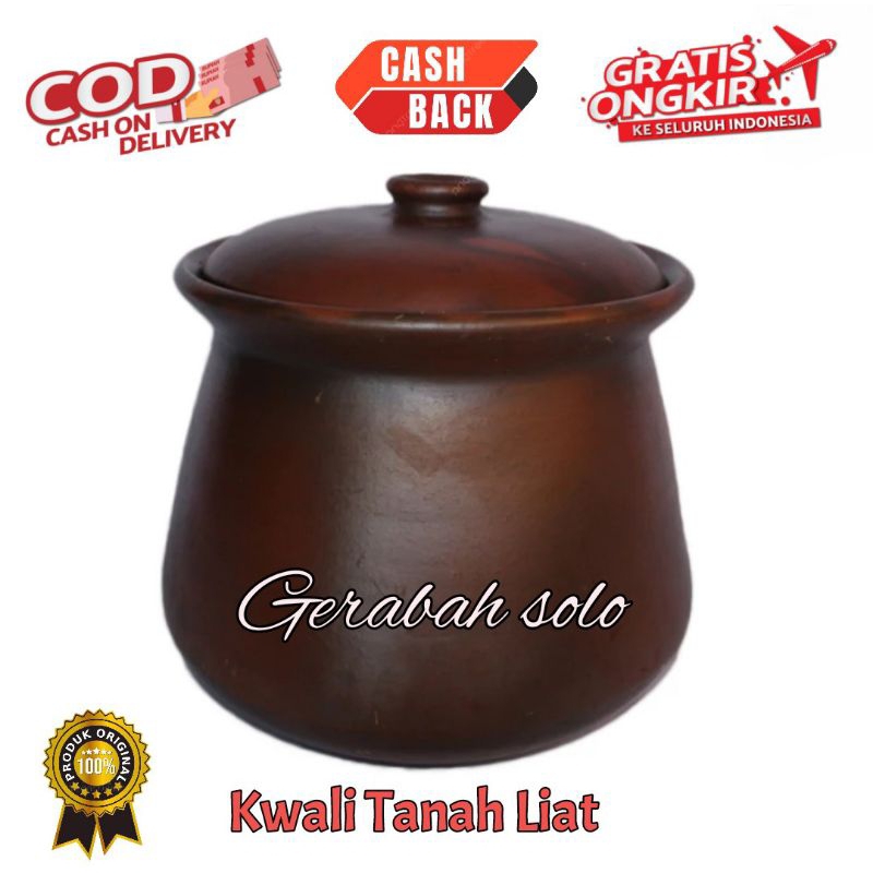 KUALI TANAH LIAT 7-10 LITER DANDANG TANAH LIAT KUALI SOTO DANDANG SOTO