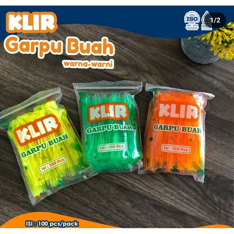 garpu plastik / garpu buah / garpu kecil /garpu kue isi 100pcs
