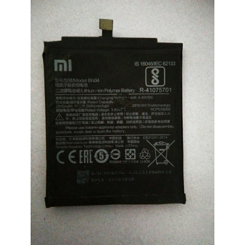 Baterai Copotan Original Redmi 5a BN34