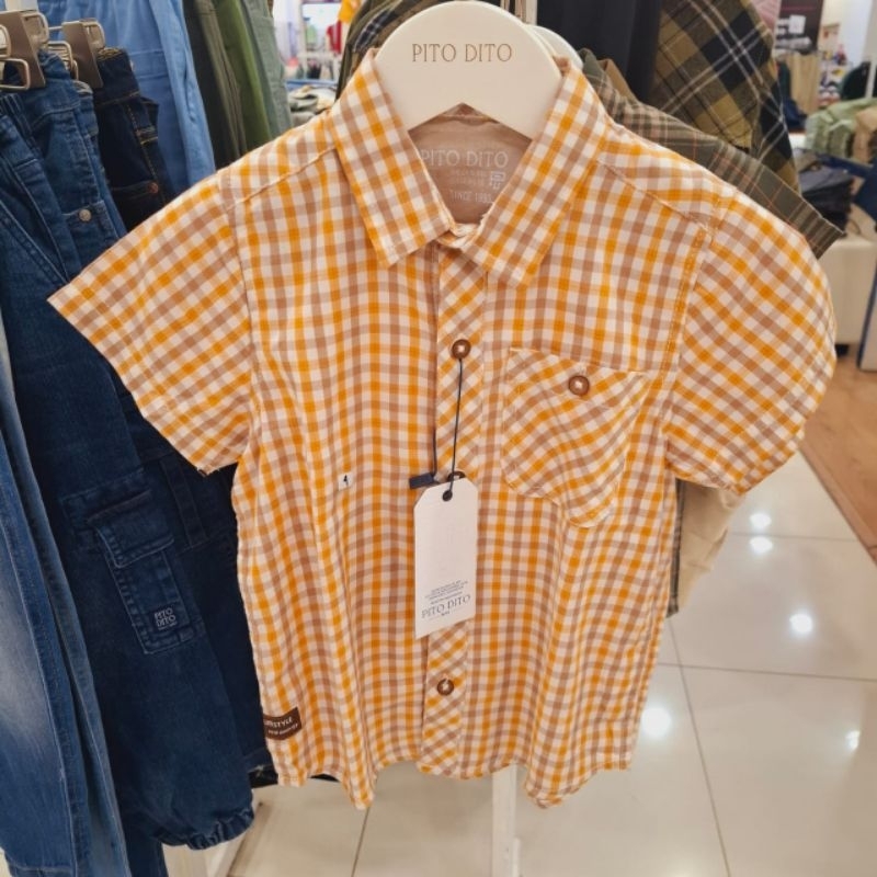 Pito Dito Kemeja Anak Laki Laki Lengan Pendek Original