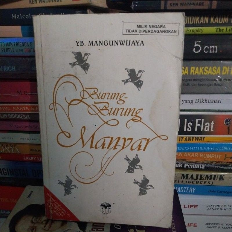 Jual Murah Original Novel  Burung-Burung Manyar YB. Mangunwijaya Bogor