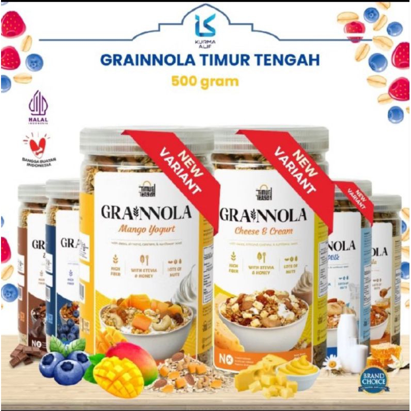 

ORIGINAL GRANOLA TIMUR TENGAH 500 GRAM / GRAINNOLA SEREAL DIET OATMEAL LENGKAP WITH FRUIT AND NUTE