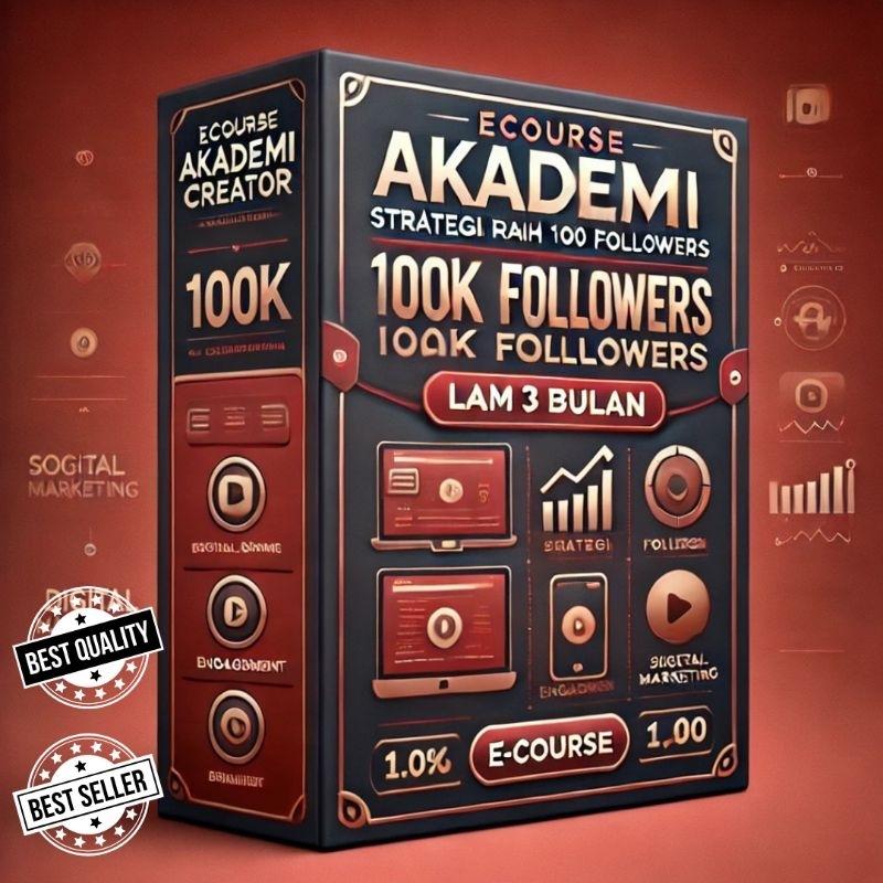 Ecourse - Akademi Creator: Strategi Raih 100K Followers dalam 3 Bulan