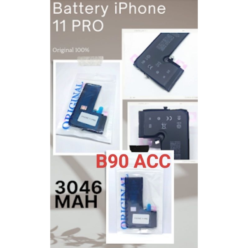 BATTERY BATERAI BATRE IPHONE 11 PRO ORIGINAL